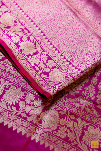 Pavana- Pink Banarasi Katan Silk Brocade Saree
