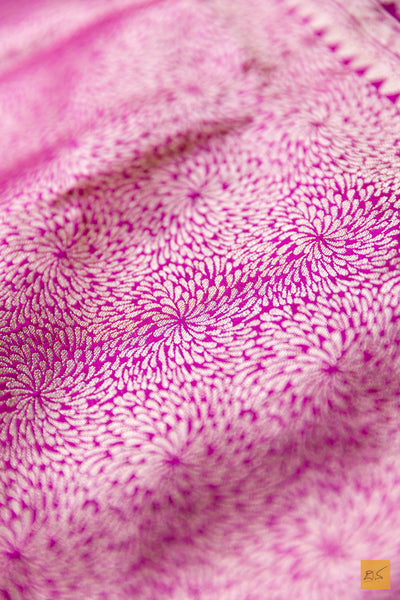 Pavana- Pink Banarasi Katan Silk Brocade Saree