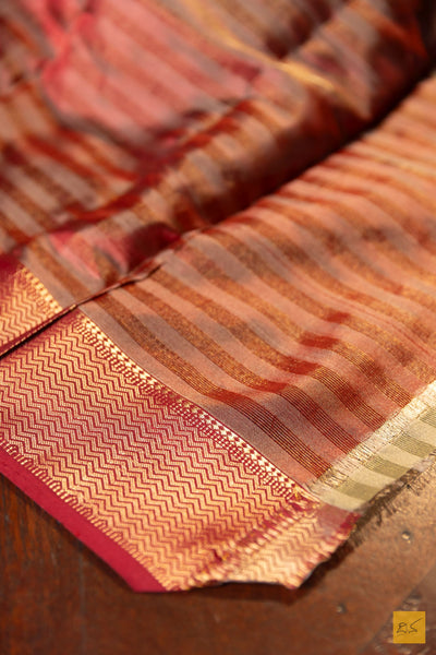Devi- Blue Maheshwari Pure Silk Handwoven Saree