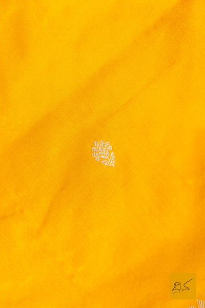 Madhuvanthi- Yellow Banarasi Katan Silk Handwoven Saree