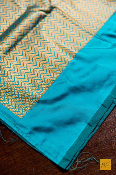 Bhanu- Sea Green Banarasi Katan Silk Handwoven Saree