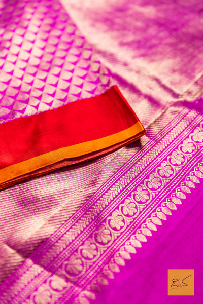 Mahiyasyi- Pink Banarasi Katan Silk Handwoven Saree