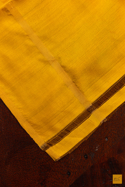 Yellow Chanderi Pure Silk Handwoven Saree