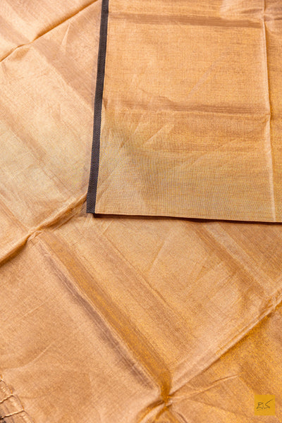 Charvi- Cream Tissue Maheshwari Silk Cotton Handwoven Saree