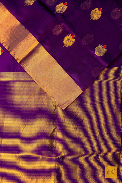 Sumukhi- Purple Chanderi Pure Silk Handwoven Saree