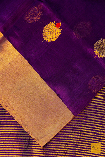 Sumukhi- Purple Chanderi Pure Silk Handwoven Saree