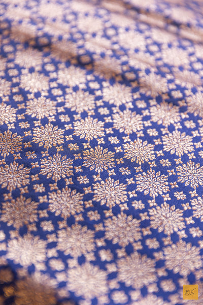 Sumukhi- Blue Banarasi Katan Silk Brocade Saree