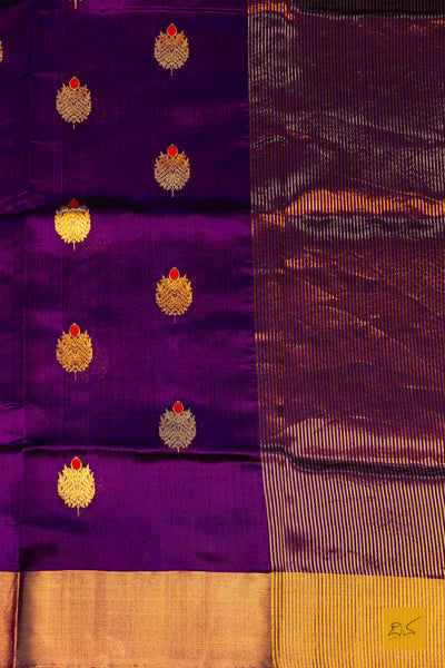 Sumukhi- Purple Chanderi Pure Silk Handwoven Saree
