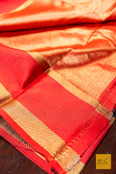Jyothsna- Black Banarasi Tussar Silk Handwoven Saree
