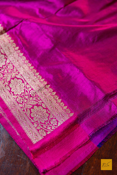 Vandana- Pink Banarasi Katan Silk Handwoven Saree