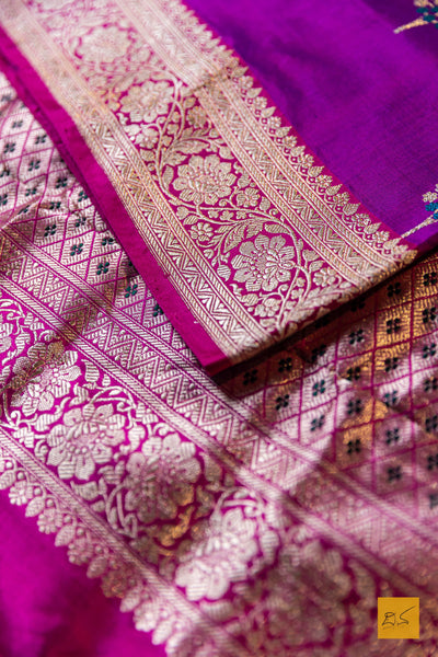 Vandana- Pink Banarasi Katan Silk Handwoven Saree