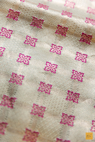 Tejovathi- Pastle Green Banarasi Katan Silk Brocade Saree