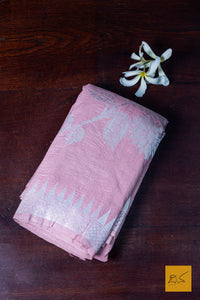 Poorvi- Baby Pink Banarasi Tussar Georgette  Saree