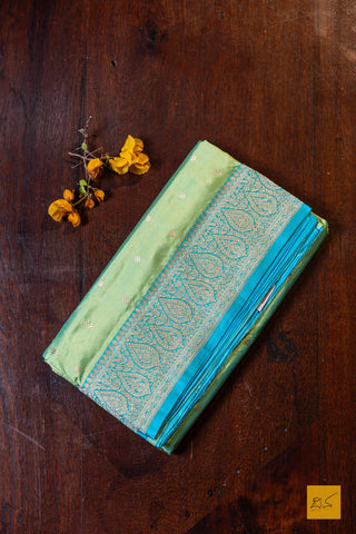 Kaivalya - Green Banarasi Katan Silk Handwoven Saree