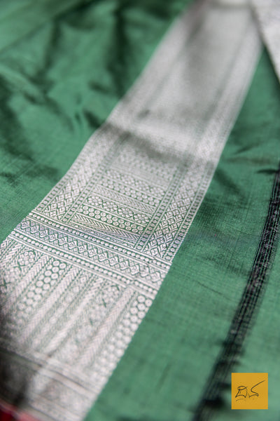 Green Brocade Banarasi Katan Silk Saree