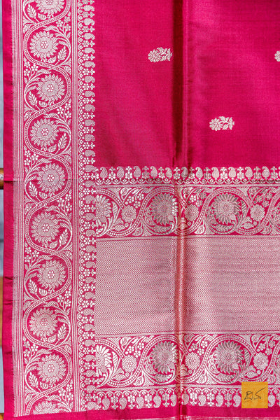 Siya- Maroon Banarasi Katan Silk Handwoven Dupatta