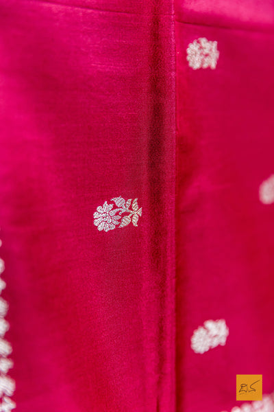 Siya- Maroon Banarasi Katan Silk Handwoven Dupatta