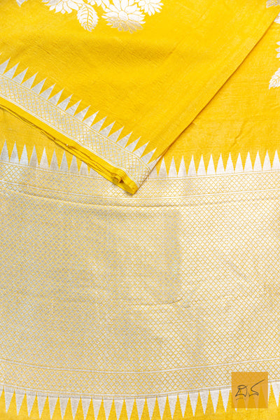 Pavani- Yellow Banarasi Tussar Georgette Saree