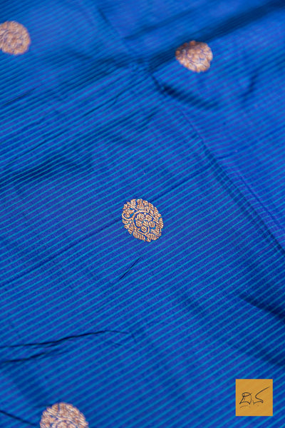 Bhuthi- Blue Banarasi Katan Silk Handwoven Saree