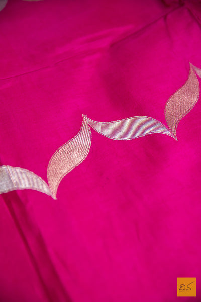 Pink Banarasi Silk Handwoven Saree