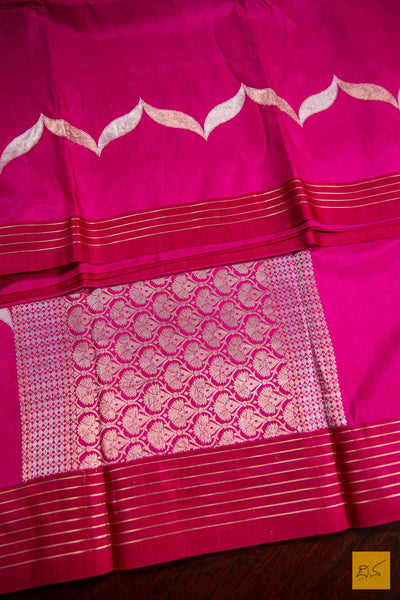 Pink Banarasi Silk Handwoven Saree