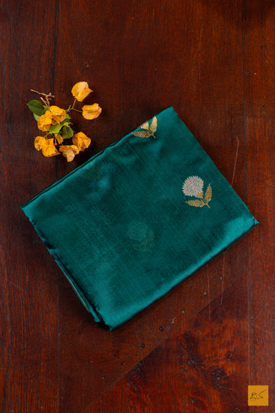 Green Chanderi Pure Silk Handwoven Saree