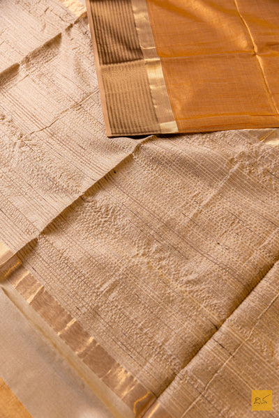 Hamsa- Yellow Maheshwari Silk Cotton Handwoven Saree