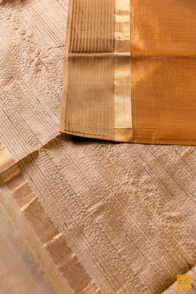 Hamsa- Yellow Maheshwari Silk Cotton Handwoven Saree