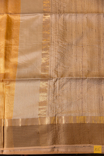 Hamsa- Yellow Maheshwari Silk Cotton Handwoven Saree