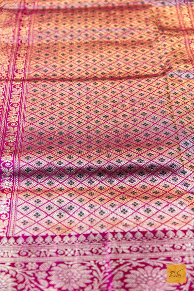 Vaahini- Blue Banarasi Katan Silk Handwoven Saree