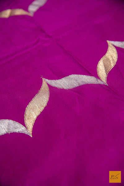 Purple-Magenta Banarasi Silk Handwoven Saree