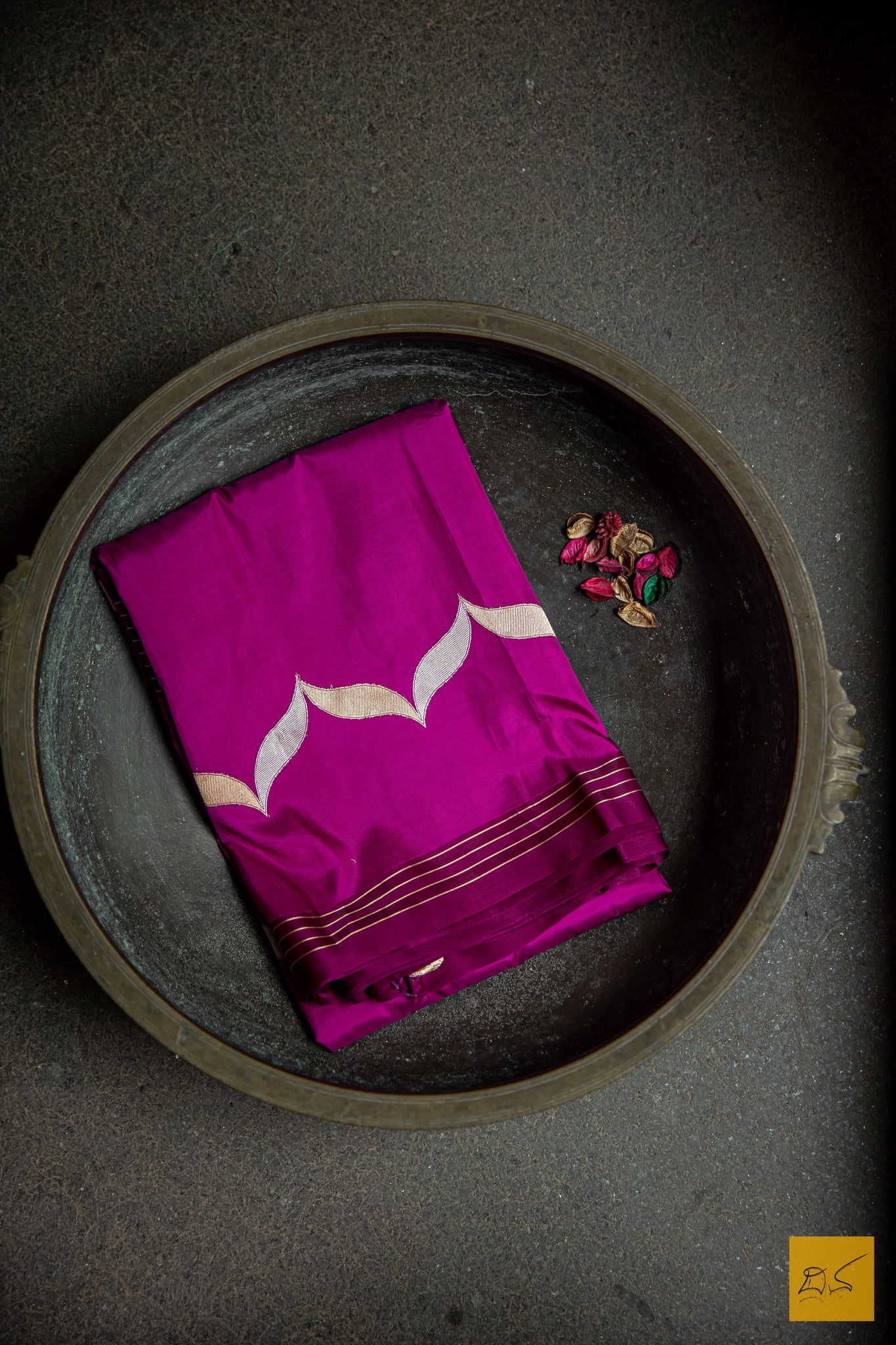 Purple-Magenta Banarasi Silk Handwoven Saree