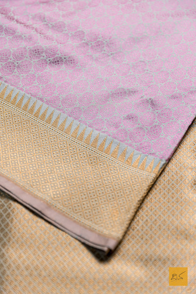 Mahima- Green & Pink Banarasi Katan Silk Handwoven Saree