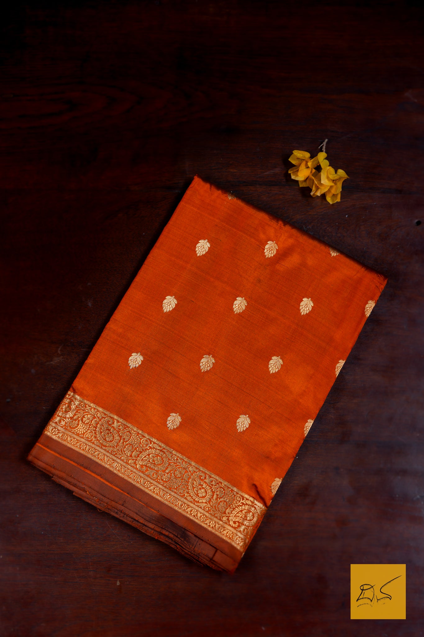 Indumathi- Brown Banarasi Katan Silk Handwoven Saree