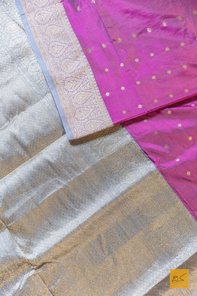 Kalyani- Pink Banarasi Katan Silk Handwoven Saree