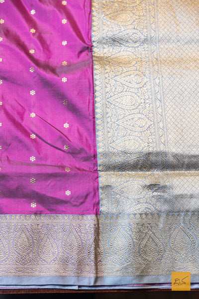 Kalyani- Pink Banarasi Katan Silk Handwoven Saree