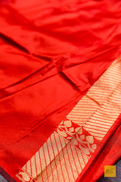 Royal Blue and Off White Banarasi Silk Handwoven Saree