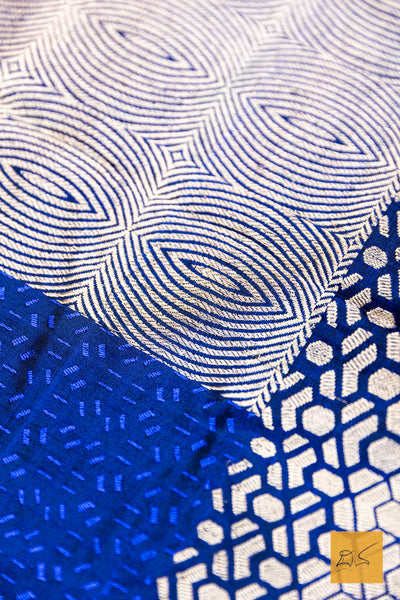 Kanishta- Blue Banarasi Katan Silk Handwoven Saree