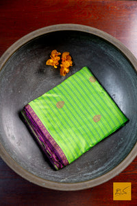 Sureshwathi- Green Banarasi Katan Silk Handwoven Saree