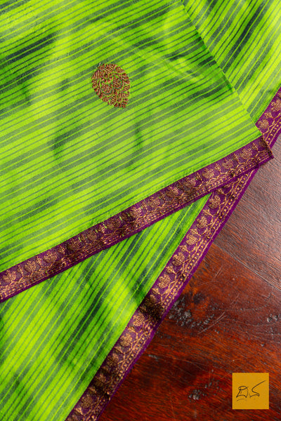 Sureshwathi- Green Banarasi Katan Silk Handwoven Saree