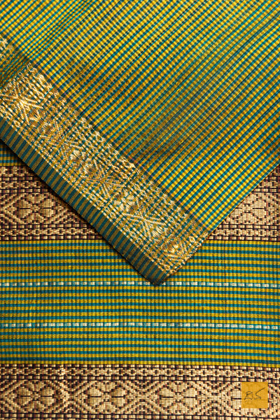 Chandrakala- Green Maheshwari Garbh Reshmi Handwoven Saree