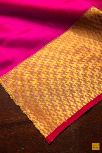Vasundhara- Pink Chanderi Pure Silk Handwoven Saree