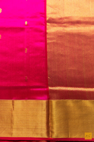 Vasundhara- Pink Chanderi Pure Silk Handwoven Saree