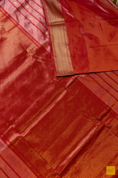 Narmada- Pink Maheshwari Pure Silk Handwoven Saree