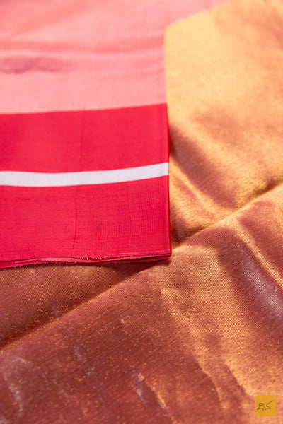 Kripa- Pink Chanderi Pure Silk Handwoven Saree