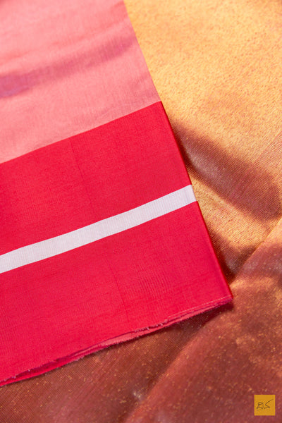 Kripa- Pink Chanderi Pure Silk Handwoven Saree
