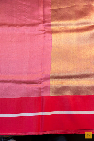 Kripa- Pink Chanderi Pure Silk Handwoven Saree