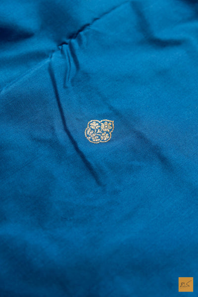 Neela- Blue Banarasi Katan Silk Handwoven Saree