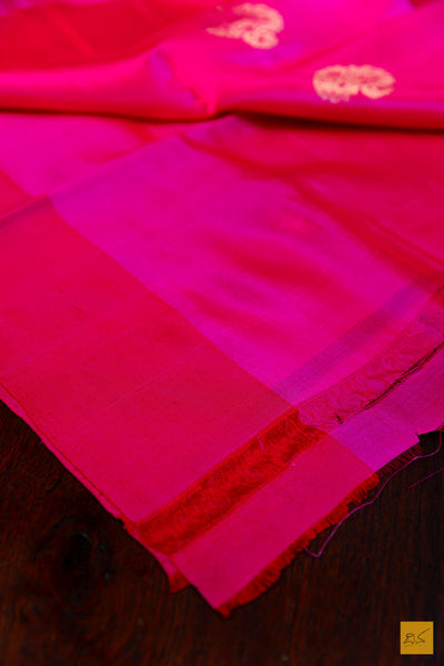 Pavana- Pink Chanderi Pure Silk Handwoven Saree