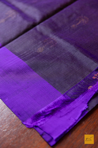 Mohanashini- Purple Chanderi Pure Silk Handwoven Saree